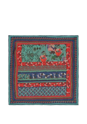 Bimba y Lola Ikat floral-striped scarf - Red