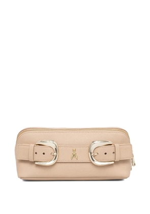 Patrizia Pepe buckle makeup bag - Neutrals
