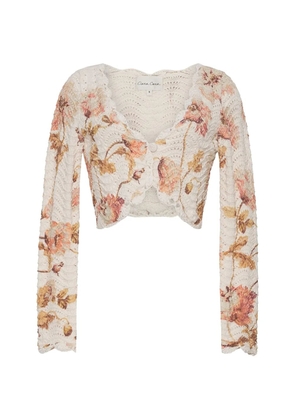 Cara Cara Sally floral-pattern cardigan - Neutrals