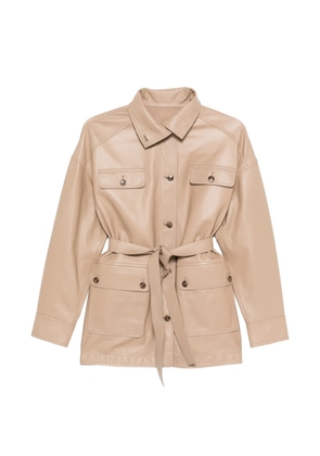 Yves Salomon buttoned belted jacket - Neutrals