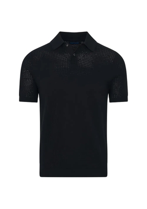 PATRICK ASSARAF honeycomb-stitch polo shirt - Black