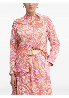 La Petite Française Cheyenne buttoned patterned shirt - Pink