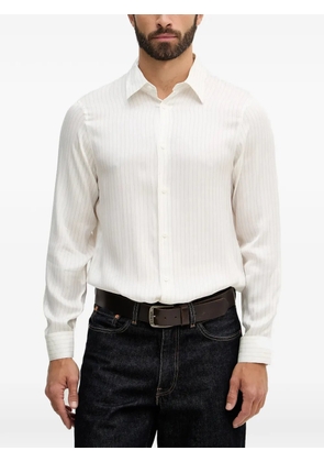 Armani Exchange striped buttoned shirt - White