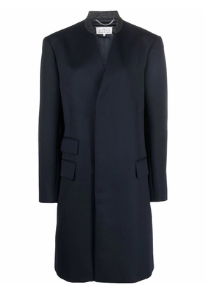 Maison Margiela concealed wool coat - Blue