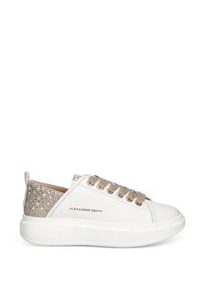 Alexander Smith Wembley embellished low-top sneakers - White
