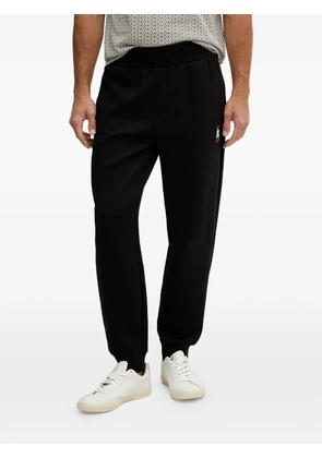 Armani Exchange logo-embroidery track pants - Black