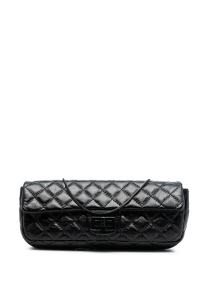 CHANEL Pre-Owned 2008-2009 Quilted Glazed Calfskin Reissue 2.55 Clutch with Chain shoulder bag - Black