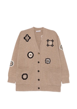 Max Mara Gioire appliquéd pocket cardigan - Neutrals