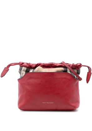 Burberry Pre-Owned 2000-2017 House Check Canvas and Calfskin Little Crush crossbody bag - Brown