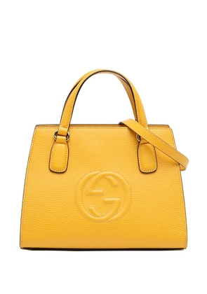 Gucci Pre-Owned 2016-2026 Medium Leather Soho Top Handle Convertible Tote satchel - Yellow