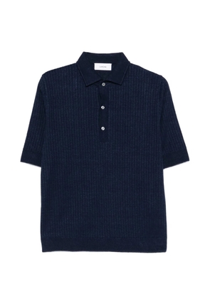 Lardini buttoned ribbed polo shirt - Blue