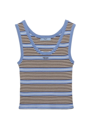 Prada cotton knit tank top - Blue