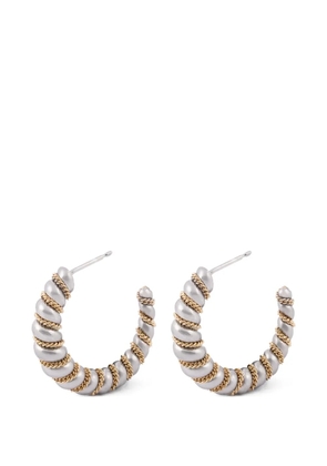 NORMA JEWELLERY Lynx twist hoop earrings - Silver