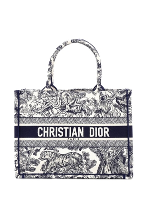 Christian Dior Pre-Owned Book Embroidered Canvas Medium tote bag - Blue