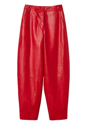 TWINSET tapered faux-leather trousers