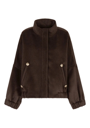 Giorgio Armani high-neck jacket - Brown