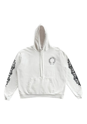 Chrome Hearts horseshoe-logo hoodie - White