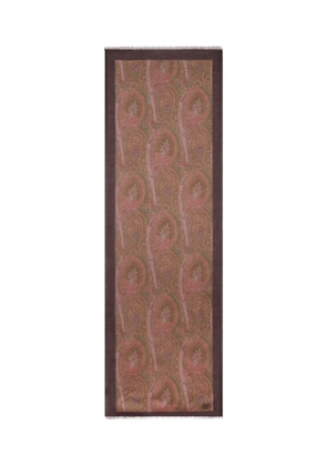 ETRO floral paisley scarf - Brown