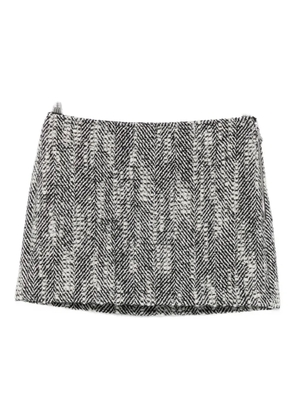 Patrizia Pepe textured mélange mini skirt - Black