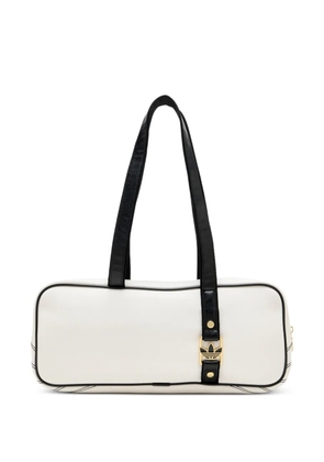 adidas elongated logo-detail luggage bag - White