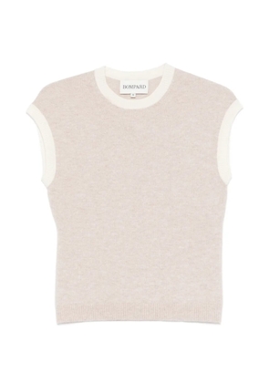 BOMPARD contrasting-trim short-sleeve vest - Neutrals