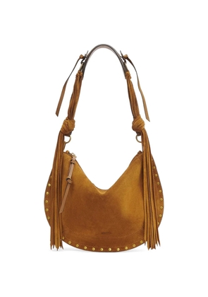 ISABEL MARANT Oskan studded fringed shoulder bag - Brown