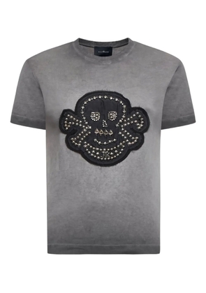 John Richmond skull-embellished T-shirt - Grey
