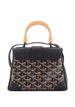 Goyard Pre-Owned Saigon Top Handle Bag Coated Canvas with Leather Mini shoulder bag - Black