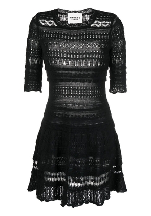 MARANT ÉTOILE knitted cotton mini dress - Black