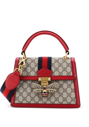 Gucci Pre-Owned Queen Margaret Top Handle Bag GG Coated Canvas with Leather Small satchel - Brown