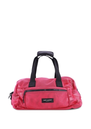 Saint Laurent Pre-Owned Front Pocket Convertible Duffle Nylon Mesh travel bag - Black