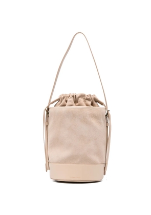 Fabiana Filippi calf suede drawstring bucket bag - Neutrals