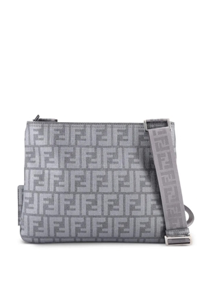 Fendi Pre-Owned Slip Pocket Messenger Zucca Coated Canvas Medium crossbody bag - Grey