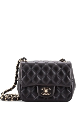CHANEL Pre-Owned Square Classic Single Flap Bag Quilted Lambskin Mini crossbody bag - Black
