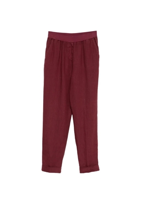 Rosso 35 cuffed linen trousers - Red