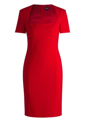 BOSS short-sleeve midi dress - Red