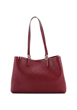 Gucci Pre-Owned Emblem Guccissima Leather Large tote bag - Red