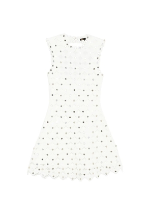 Maje scallop sequins mini dress - White