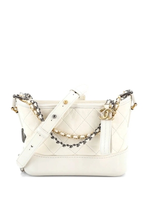 CHANEL Pre-Owned Gabrielle Quilted Aged Calfskin Small hobo bag - Neutrals