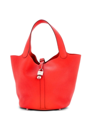 Hermès Pre-Owned Picotin Lock Bag Clemence MM bucket bag - Red