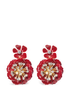 Carolina Herrera flower dangle earrings - Gold
