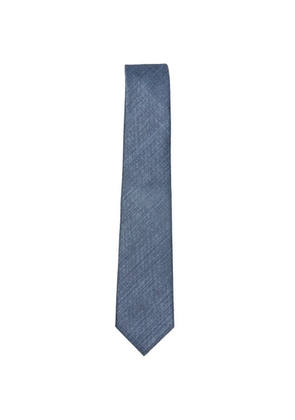 Emporio Armani textured silk tie - Blue