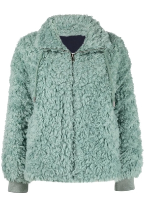 Yves Salomon drawstring shearling jacket - Green