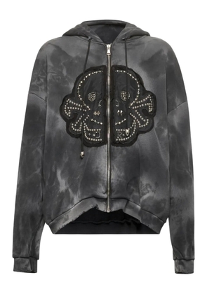 John Richmond tie-dye embellished hoodie - Black