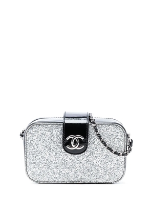 CHANEL Pre-Owned 2017-2018 Glitter Patent Evening On The Moon Camera Case crossbody bag - Black