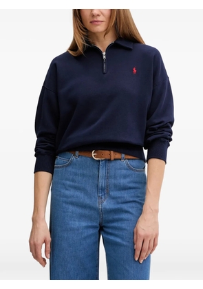 Polo Ralph Lauren zip embroidered sweatshirt - Blue