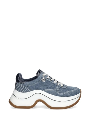 Michael Michael Kors Arla denim logo-charm sneakers - Blue