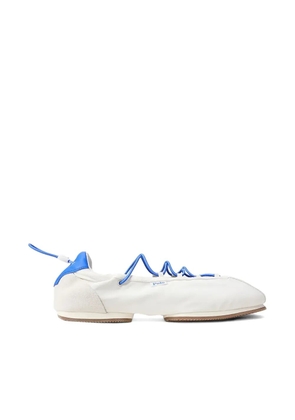 Polo Ralph Lauren lace-up ballet flats - White