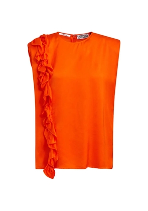 Essentiel Antwerp ruffled sleeveless blouse - Orange