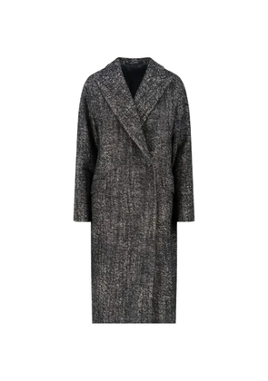 Tagliatore notched-lapel coat - Black